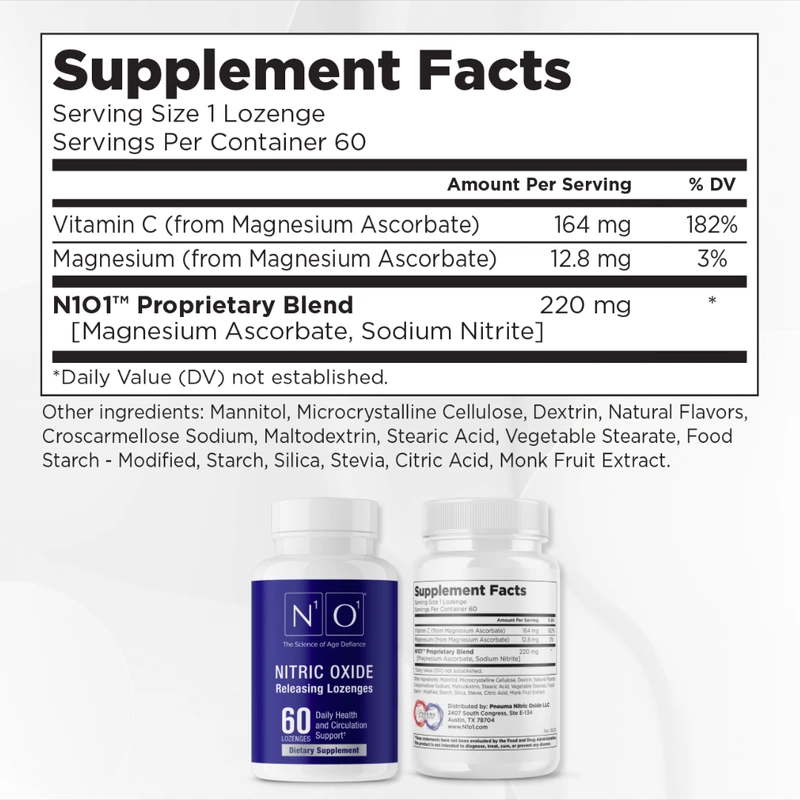 N1O1 nitric oxide nitric oxide nitric oxide lozenges