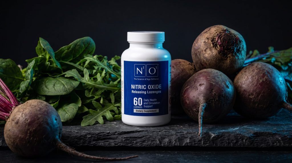 N1O1 Nitric Oxide Lozenges with beets and leafy greens, the best nitric oxide supplement for men and ED